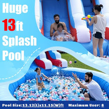 24FT Commercial Water Slide for Adults Kids (700lbs Capacity) (13ft Giant Pool) 100% Heavy Duty PVC Inflatable Water Slide for Backyard Outdoor Party Fast Drainage, NO Blower, 24x13x13ft