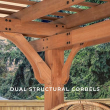 Backyard Discovery Beaumont 14' x 12' Cedar Wood Pergola Kit Light Brown