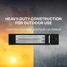 Stelpro Vivio Infrared Patio Heater, Outdoor & Indoor Use, IP65 Water-Resistant, Remote Control, Carbon Filament Lamp, Durable Aluminum Build, Black Finish (3000W)