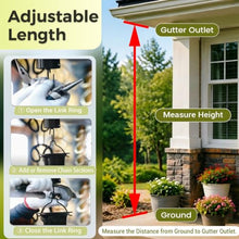 WAHHWF Teardrop Link Rain Chain for Gutters, Aluminum Alloy