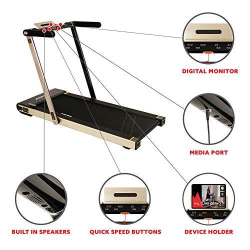 Sunny Health & Fitness ASUNA Space Saving Treadmill Black