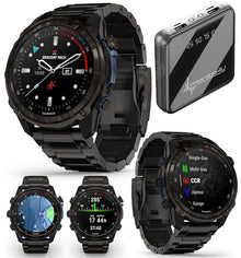 Wearable4U Garmin Descent Mk3i Titanium Dive Computer with Extra-Long Strap & Gift Bundle Mk3i Titanium w/ Titanium Band