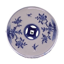 Ceramic Garden Stool Decorative Garden Stools Ceramic Dressing Stool Outdoor Drum Pier Classical Chinese Hand-Painted Blue Flowers And Birds Drum Stool Shower Stool Ornament Garden Stool Ceramic
