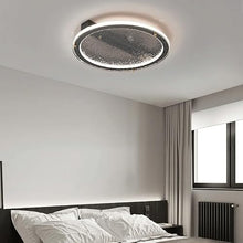VCDUXMQLK Nordic Light Luxury Ceiling Black All Copper Glass Lamps LED Three-Color Dimmable Close to Lights for Living Room Bedroom Study Hotel Model