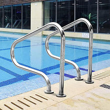 ZEELYDE Pool Grab Handrail / Pool Ladder, Pool Safety Handrail, Sturdy Pool Safety Handrails, 31.5 x 31.5 Inch Pool Handrail, Premium 304 Stainless Steel Pool Handrail for Recessed Swimming Pools with