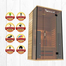 Medical Breakthrough Home Sauna 2 Person Full Spectrum Infrared Sauna Spa Brown