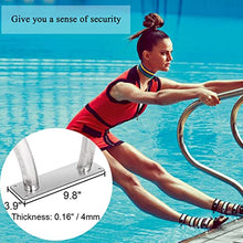 BSNANCA Pool Handrails 32X39 inch Pool Rail 250Lbs Load Capacity Rustproof Pool Handrail Humanized Swimming Pool Handrail with Blue Grip Cover & Screws