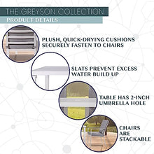 Hanover Greyson 7-Piece Outdoor Dining Set Grey/White