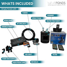 Simply Ponds 1200 GPH Water Garden Koi Pond Kit 10 x 15 Ft EPDM Liner