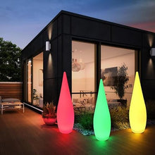 OUFULA Modern Landscape Lamp USB LED Remote Control Creative Water Droplet Lawn Light Waterproof IP65 for Hotel Garden (H150cm(1pcs))