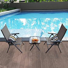 TEOYETTSF Patio Chair 2 Piece Folding Dining with Adjustable Back