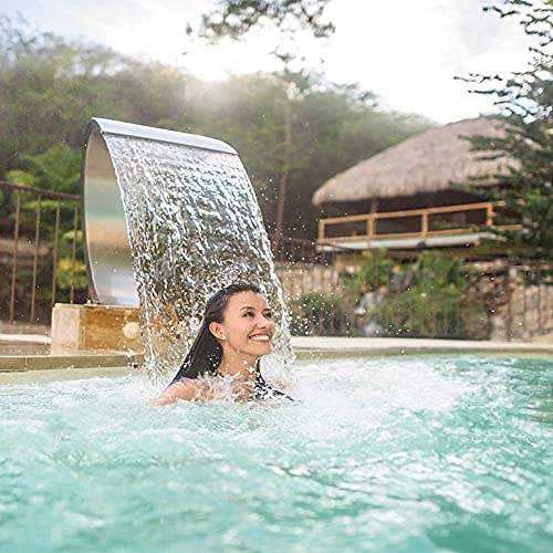 Stainless Steel Pool Fountain Swimming Pond Waterfall Blade for Ground Pools Garden Outdoor