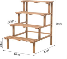 ZOCWJK Plant standUpgrade Flower Stand Holder Balcony Solid Wood Rectangular Plant Shelf Multi-Layer Retro Flower Shelf Ladder Floor Type Flower Pot Shelf Plant Stand,