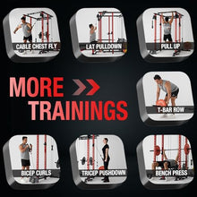 Mikolo Power Cage with LAT PullDown, Cable Crossover & Pulley System Red