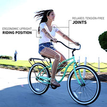 sixthreezero Women's Beach Cruiser Bike Around The Block Lilac Ginger w/ Brown Seat/Grips