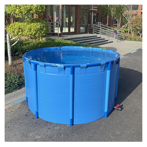 2/2.6/3.3/4 Ft Large Small Deep Pool/Round Frame Above Ground Swimming Pool Set, Heavy Duty Hard Plastic Pool/Water Storage Tank for Outdoor Backyard Farm(2412L/637GAL - 1.6X1.2M (D X H))