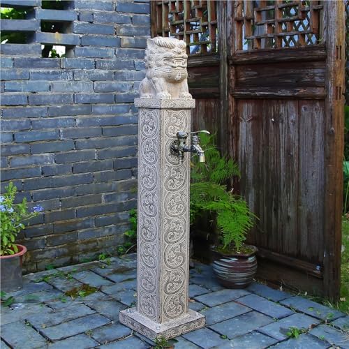 ERoomQ Stainless Steel Outdoor Garden Faucet Vertical Stand Water Column for Courtyard Freeze Proof Outdoor Tap for Yard or Patio,Faucet-1-2-Large
