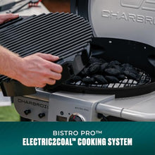 Charbroil Bistro Pro | 3-in-1 Electric, Griddle, & Charcoal Compact Grill | Electric BBQ grill | Black