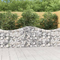 Arched Gabion Baskets 4 Pcs Galvanized Iron White Black Other