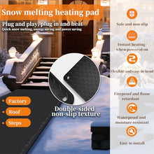 FORRTY Roof snow melting pads Heated Outdoor Mats Snow Melting Walkway Mat Heated Snow Melting Mats Non Slip Rubber Heated Mat Driveway Heating Mat heated stair mats outdoor Heated Snow Mats for deck(