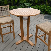 Cambridge Casual Arie Solid Teak Wood Outdoor Bar Dining Table with Removable Lid – Rectangular High Top Patio Table for Balcony, Garden, or Deck – Weather-Resistant Premium Hardwood Furniture