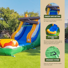 XJUMP T-Rex Dinosaur Inflatable Water Slide Bounce House Green