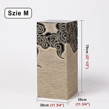 ARCVOX Decorative Columns Pedestal 19.6/27.5/35.4/43.3in, Antique Stone Finish Xiangyun Pattern, Statues for Home Decor, Statue Outdoor Sculpture for Garden (Size : Size M)