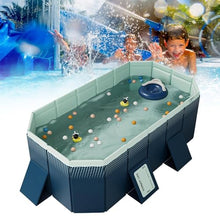 FANYING Premium Above Ground Outdoor Framed Folding Swimming Pool 3 Layers PVC+1 Layer Thickened PP Sheet Super Tough Puncture Resistant Rust Blue Folding Pool for Adults Kid or Cat Dog,185cm
