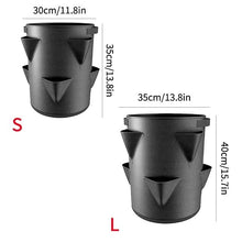 6/9 Gallons Felt Grow Bags for Plants Felt 8pokets Plant Seedling Bag Strawberry Potato Round Bucket Balconies Garden Flower Pot (Color : B) (B)