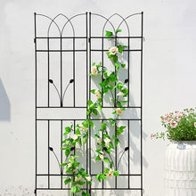 Metal Garden Trellis for Climbing Plants, Rustproof Outdoor Flower Support, Versatile Ivy Vines, Roses, Morning Glory, Clematis, Jasmine, Grape, Sturdy Powder-Coated Metal Trellis (Black,4)