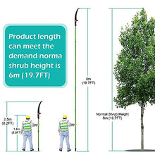 Pole Saw Extendable Pole Pruning Saw, Long Reach Tree Pruning Saw, Telescopic Tree Pruner Garden Tree Lopper, Branch Pruner Cutter (Pole Saw, 6M), GZJ-UK-0674