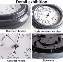 Glass Barometer,Outdoor Temperature Gauge,Traditional Barometer Analog Weather Station,Weather Barometer,Barometer Thermometer Hygrometer