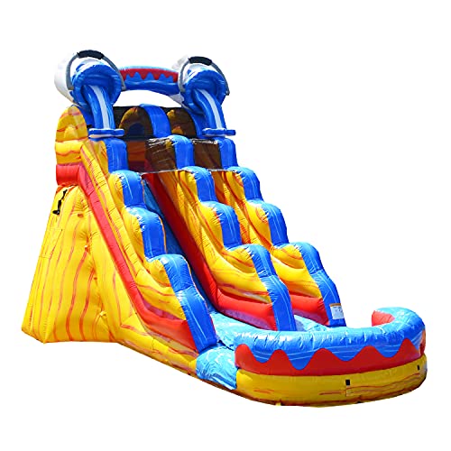 JumpOrange 15' Splash Commercial Grade Inflatable Water Slide with Pool Splash