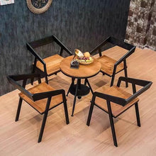 JOSOGO Outdoor Cafe Bistro Table and Chair Set, Metal Round Dining Set for Coffee Shop, Commercial Restaurant Furniture for Dessert Shop Patio,Bar BBQ Hotpot Seating(T)