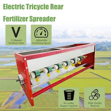 Yokoma Tricycle Rear Fertilizer Spreader Electric Fertilizer Broadcast Spread Machine 80-100kg Three-Wheeled Rear-Mounted Spreader, 48V 80-100kg Capacity