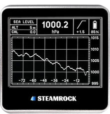 STEAMROCK Digital Barometer Barograph SB-42 V3 (Silver)