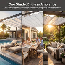 Shade Cloth Breathable Sail,Heavy Duty Wave Sun Shade Sail,Anti-UV Retractable Wave Sun Shade Canopy,Hang Down U Shape Wave Awning,Wave Shade Cover for Outdoor Patio Porch(W1.8*L10m/W5.90*L32.81ft)