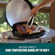 Charbroil Bistro Pro | 3-in-1 Electric, Griddle, & Charcoal Compact Grill | Electric BBQ grill | Black