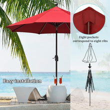 MXJCKSOQ UV Protection Canopy Replacement for 2- Sun Umbrella - Outdoor Parasol Top Cover Grass Green Perfect for Sun Shade & Weather Resi /6 arms,Red-6.5ft (200cm)/6 arms