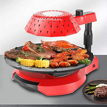 NEWCES Safety Certification Infrared Barbecue Grill Electric BBQ Grill 5-Level Firepower Adjustment Automatic Rotation Table Smokeless Barbeque Grill BBQ Party Black