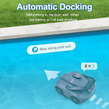 Robotic Pool Cleaners Advanced Cordless Robotic Pool Cleaner with 130-Minute Runtime | Self-Parking Technology | for Above-Ground Pools Up to 860 Sq Ft