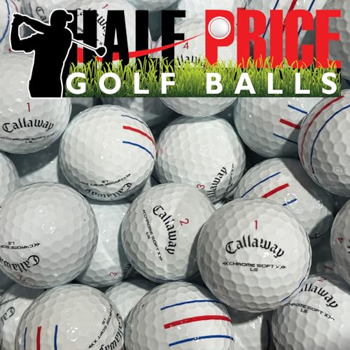 Halfpricegolfballs Callaway Chrome Soft X LS Triple Track Golf Balls White