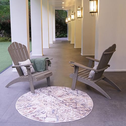 Cambridge Casual Lakeside Oversized Patio Adirondack Chair Set of 2 with Cup Holder