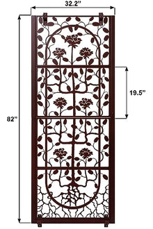 H Potter Wall Trellis Patio Deck Garden Balcony for Climbing Plants Metal Art Decor Decorative Privacy Screen Panel Outdoor Indoor Backyard Roses Vines Wall Brackets Included