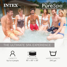 INTEX PureSpa 6 Person Inflatable Hot Tub with Energy-Efficient Spa Cover