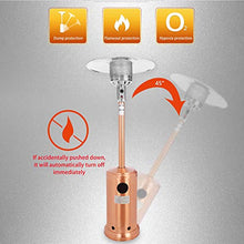AIZYR Floorstanding Liquid Propane Patio Heater, Stainless Steel Propane Patio Heater for Outdoor Camp BBQ Parties