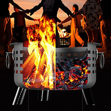 SLGGPJBU Backyard Patio Garden Fireplace Fire Pit Outdoor Garden Fire Pit Concrete Round and Wood Burning Fire Pit 2 in 1 Fireplace for Bonfire Barbecue in The Wild for