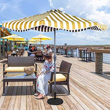 3WWWQMAA8 9ft Patio Umbrella, Market Table Canopy Umbrella with Crank and 8 Ribs, Outdoor Deck Parasol Sun Shade Waterproof, Protective (Color : Black) (Red) (Yellow)
