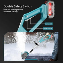 Foldable Snow Shovel, Retractable Snow Thrower with Battery and Charger, Efficient Snow Removal, Snow Blower for Driveway Winter Snow Removal(Two Batteries)