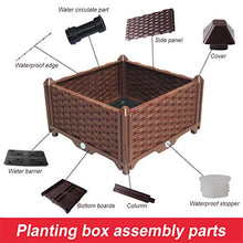 Hershii Plastic Raised Garden Bed Planter Kit DIY Indoor Outdoor Rectangular Vegetable Herb Flowers Planting Extra Deep Container Box Gardening Decoration Gift for Patios, Lawn, Yard, Porch - Black